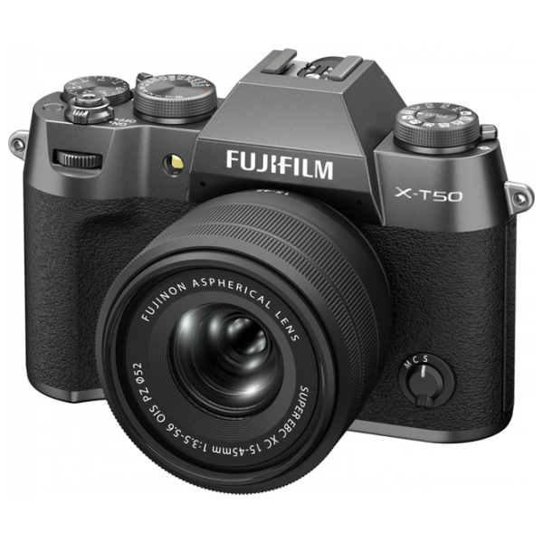 Фотоаппарат FujiFilm X-T50 15-45 mm  CMOS/ Угольно-серебристый photo 3