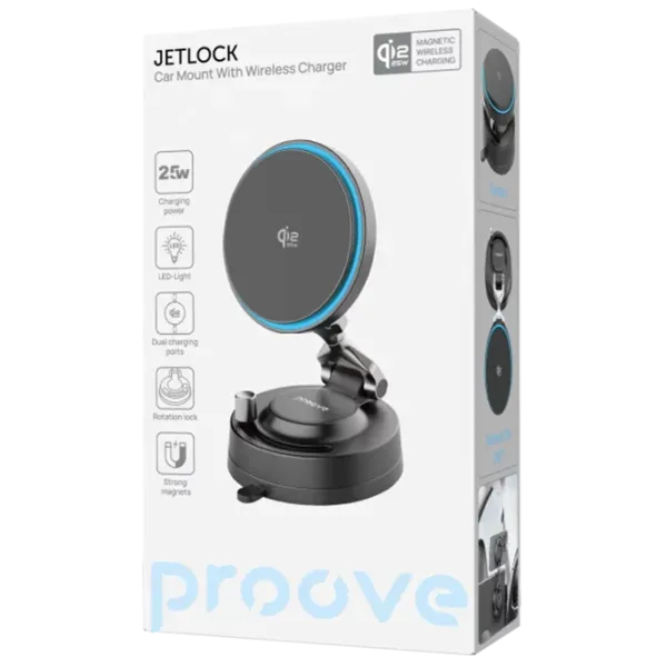 Автомобильное зарядное устройство Proove Jetlock Qi2.2  / Черный photo 6