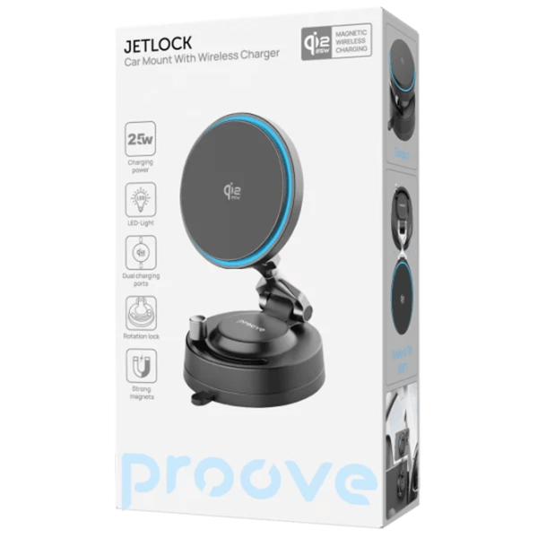 Автомобильное зарядное устройство Proove Jetlock Qi2.2  / Черный photo 6