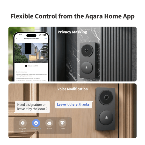 Умный дверной звонок Aqara G410 Черный photo 4