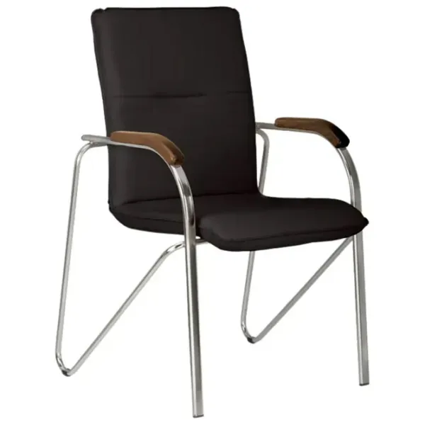 Scaun de birou AG Samba Chrome V-4 Piele artificială/ Black Silver photo 1