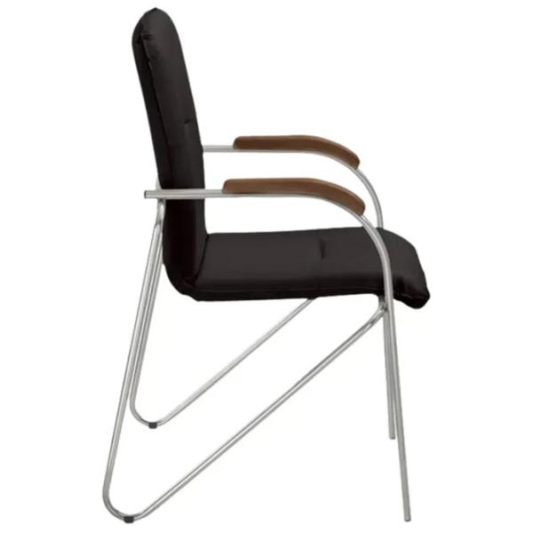 Scaun de birou AG Samba Chrome V-4 Piele artificială/ Black Silver photo 2