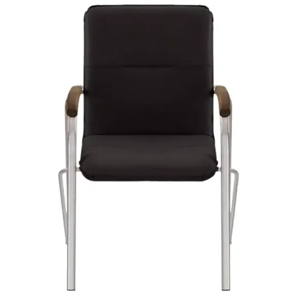 Scaun de birou AG Samba Chrome V-4 Piele artificială/ Black Silver photo 3