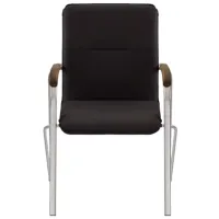 Scaun de birou AG Samba Chrome V-4 Piele artificială/ Black Silver photo 3