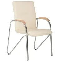 Scaun de birou AG Samba Chrome V-4 Piele artificială/ Beige Silver
