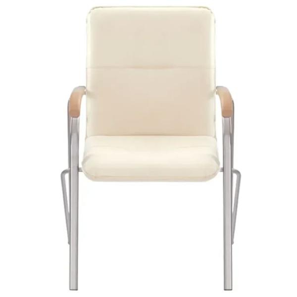 Scaun de birou AG Samba Chrome V-4 Piele artificială/ Beige Silver photo 2
