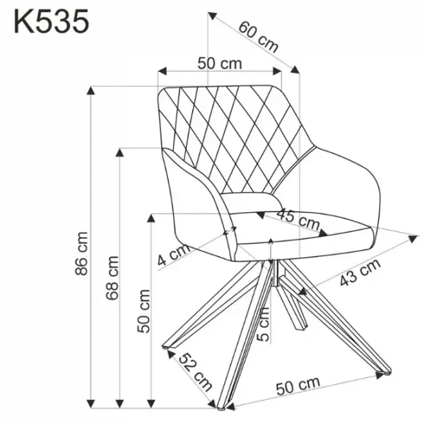 Scaun de birou AG K535 Stofă/ Beige Black photo 6