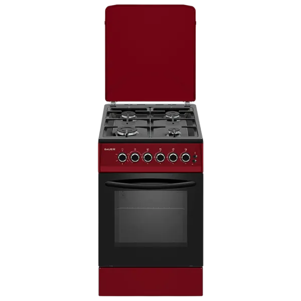Плита Bauer TG 5640 BGBLICGT Газовая/ Красный/ Черный photo 1