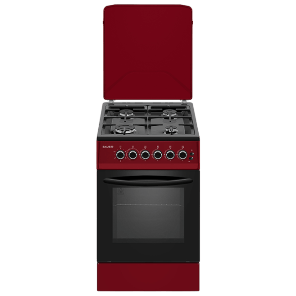 Плита Bauer TG 5640 BGBLICGT Газовая/ Красный/ Черный photo 1