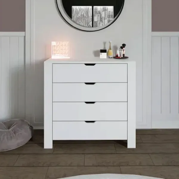 Comodă Trendy Duru 85 x 90 x 42 / PAL / Alb photo 7
