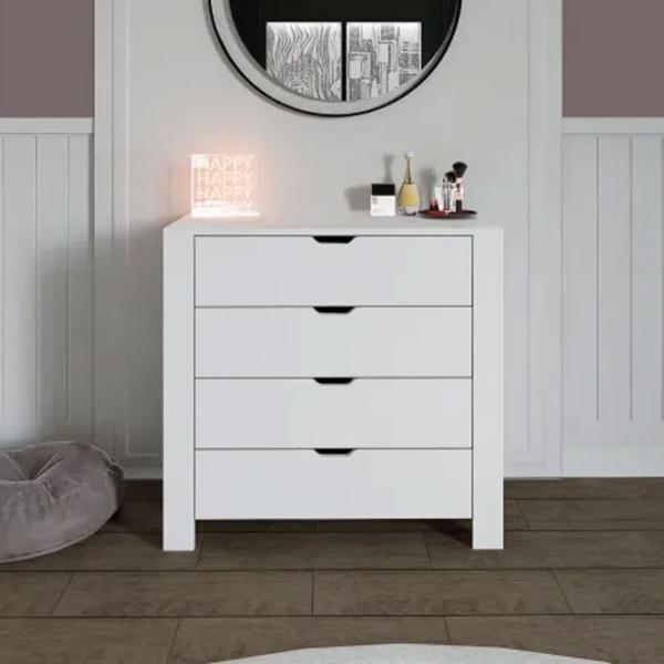 Comodă Trendy Duru 85 x 90 x 42 / PAL / Alb photo 7