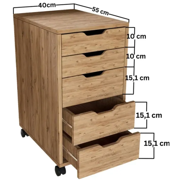 Comodă Trendy Atlas 77.4 x 40 x 55 / LPAL / Stejar photo 2
