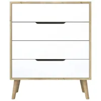 Комод Trendy FLORA 95 x 78 x 45см / ЛДСП / Белый