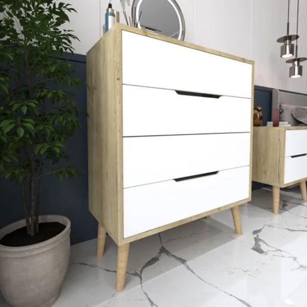 Комод Trendy FLORA 95 x 78 x 45см / ЛДСП / Белый photo 5
