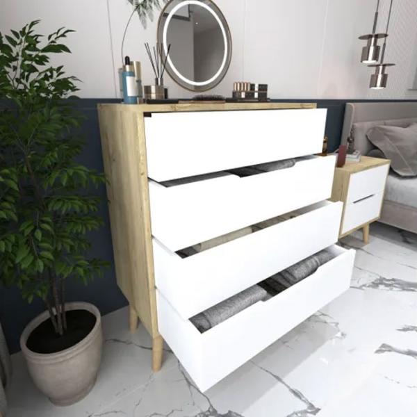 Комод Trendy FLORA 95 x 78 x 45см / ЛДСП / Белый photo 6