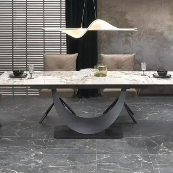 Masă de bucătărie extensibilă AG Fernando MDF/ Marmura Beige photo 7