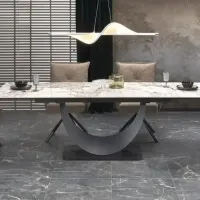 Masă de bucătărie extensibilă AG Fernando MDF/ Marmura Beige photo 7