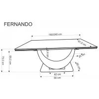Masă de bucătărie extensibilă AG Fernando MDF/ Marmura White photo 4