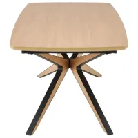 Masă de bucătărie extensibilă AG James MDF/ Lemn natural photo 4