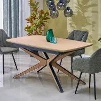Masă de bucătărie extensibilă AG James MDF/ Lemn natural photo 6