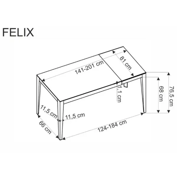 Masă de bucătărie extensibilă AG Felix PAL/ Marmura Grey photo 5