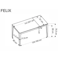 Masă de bucătărie extensibilă AG Felix PAL/ Marmura Grey photo 5