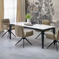 Masă de bucătărie extensibilă AG Felix PAL/ Marmura White photo 6