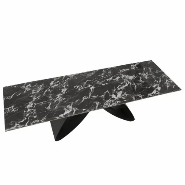 Masă de bucătărie extensibilă AG Hilario Piatră sinterizată/ Black photo 3