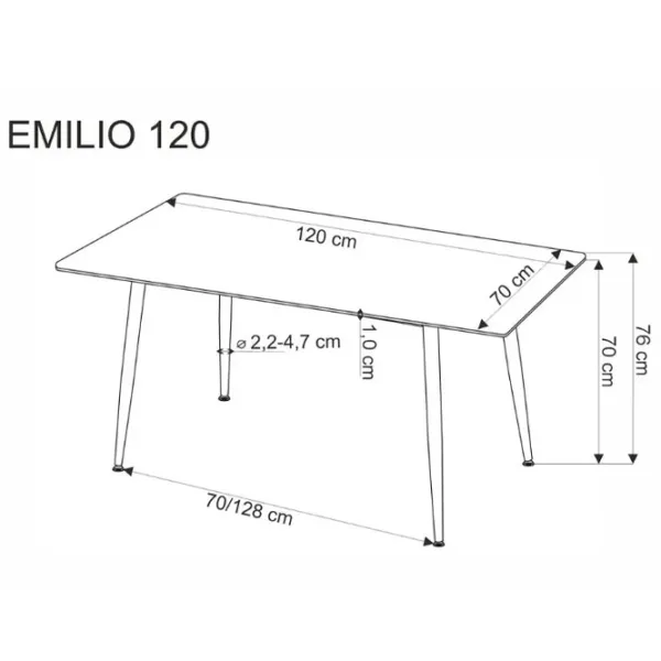 Masă de bucătărie fixă AG Emilio PAL/ Marmura White photo 4