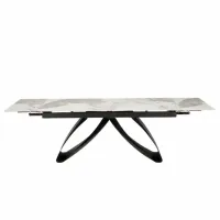 Masă de bucătărie extensibilă AG Hilario Compozit cu cuarț/ White photo 2