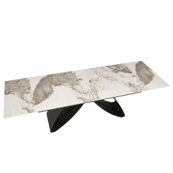 Masă de bucătărie extensibilă AG Hilario Compozit cu cuarț/ White photo 3