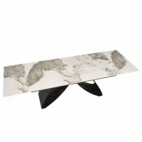Masă de bucătărie extensibilă AG Hilario Compozit cu cuarț/ White photo 3