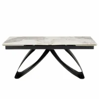 Masă de bucătărie extensibilă AG Hilario Compozit cu cuarț/ White photo 5