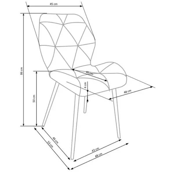 Scaun de bucătărie AG K453 Stofă/ Beige Black photo 6