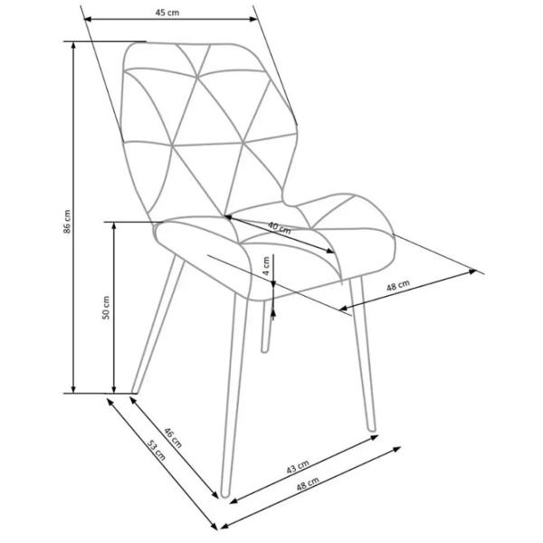 Scaun de bucătărie AG K453 Stofă/ Beige Black photo 6