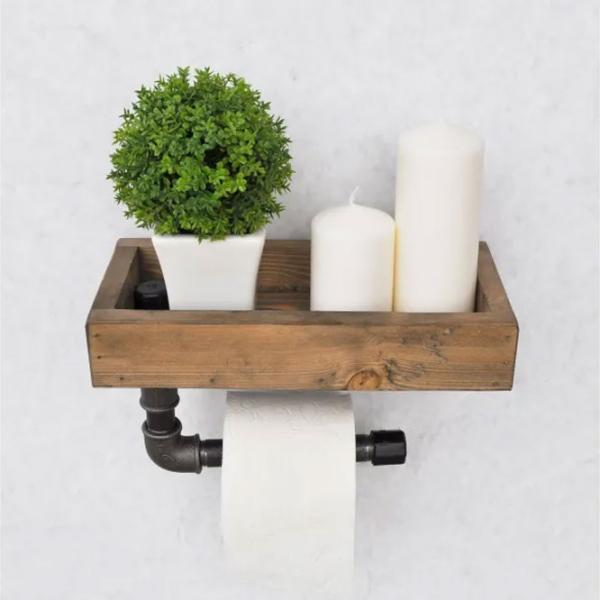 Raft pentru baie Trendy Boruraf117 Lemn / Nuc photo 2