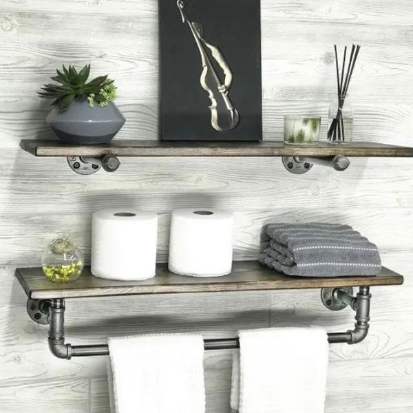 Полка для ванной Trendy Boruraf113 Дерево / Орех photo 4