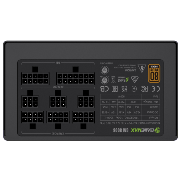 Sursă de alimentare Gamemax GM 800B 80+ Bronze / 800 W photo 7