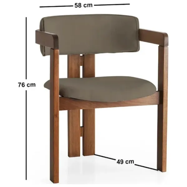 Scaun de bucătărie Trendy CO - 007 Stofă/ Nuc Brown photo 3