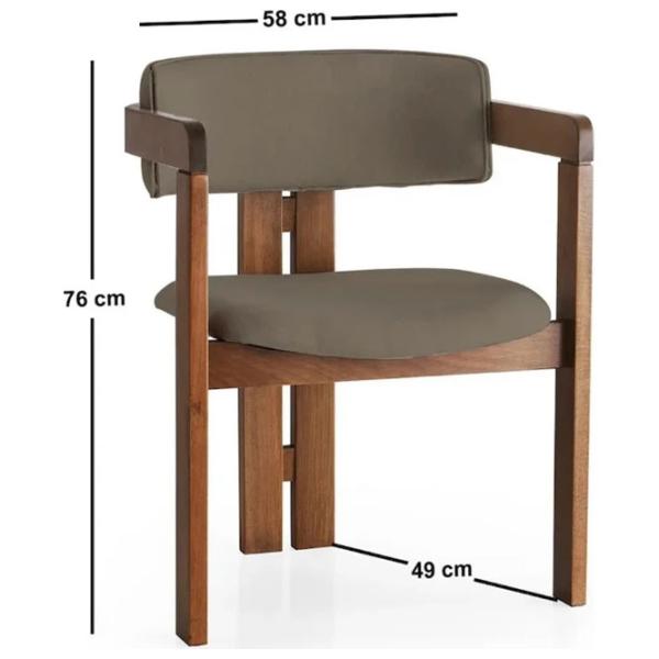 Scaun de bucătărie Trendy CO - 007 Stofă/ Nuc Brown photo 3