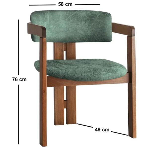 Scaun de bucătărie Trendy CO - 031 Stofă/ Green Nuc photo 4