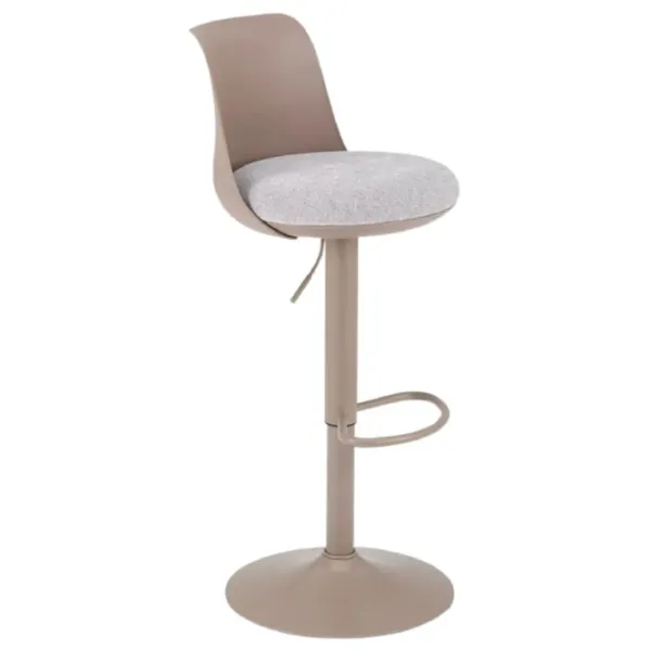 Scaun de bar AG H127 Pânză / Metal / Beige photo 1