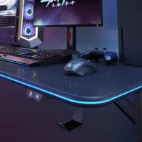 Masă gaming LUMI GMD08-2 MDF / Black photo 2