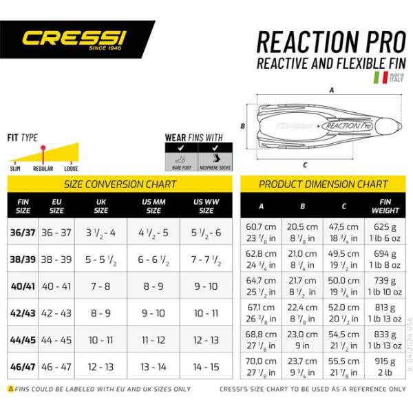 Ласты Cressi Reaction Pro 42-43 /  photo 7