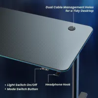 Компьютерный стол LUMI GMD08-1 МДФ / Черный photo 4