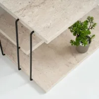 Masă consolă Trendy Lifon Travertine / Metal photo 5