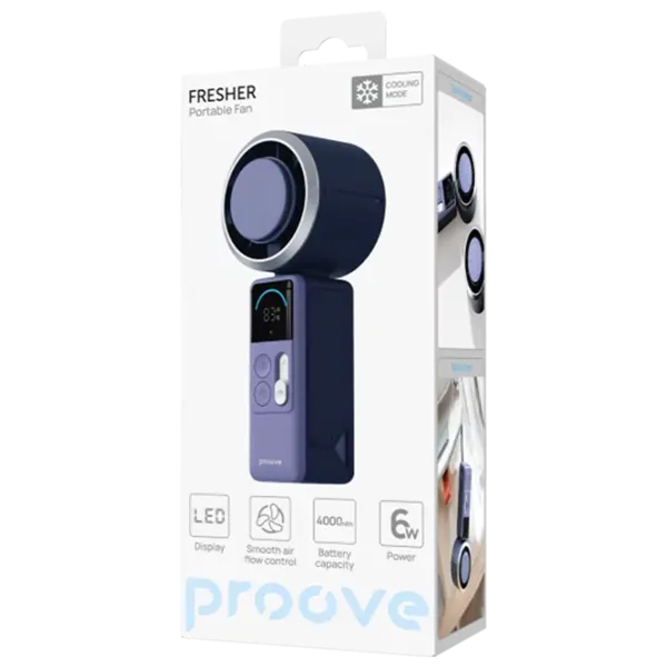 Ventilator Proove Fresher 6 W / Portabil / Blue photo 4
