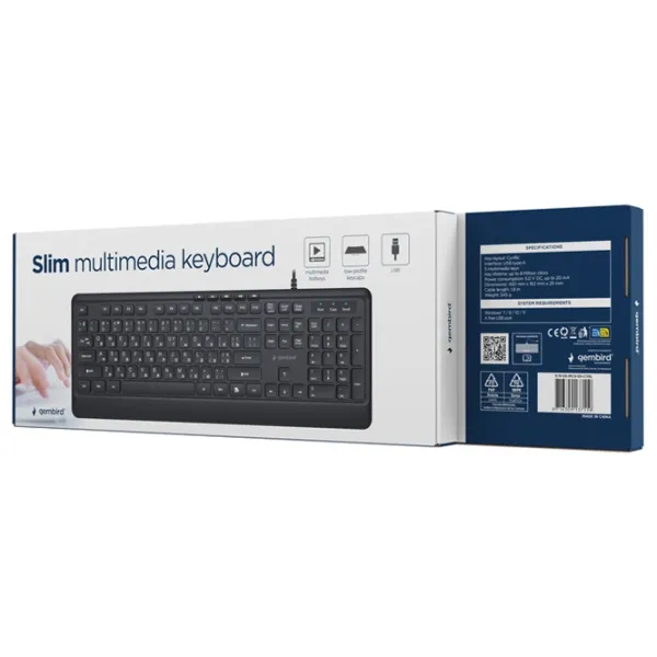 Tastatură Gembird KB-MCH-05-CYRL Cu fir / Black photo 4