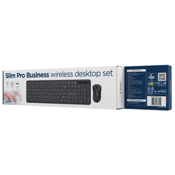 Клавиатура и Мышь Gembird Pro Business Беспроводные / Черный photo 5