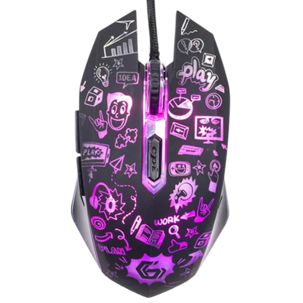 Mouse Gembird MUS-6B-GRAFIX-01 USB / Black photo 1